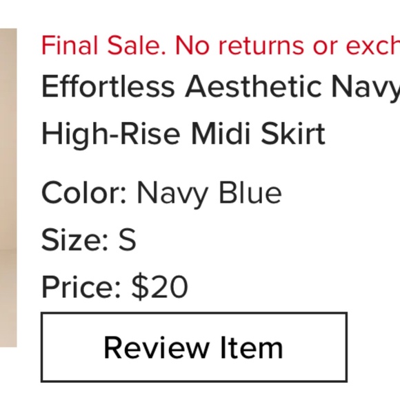 Lulu’s navy ankle skirt - Picture 4 of 5